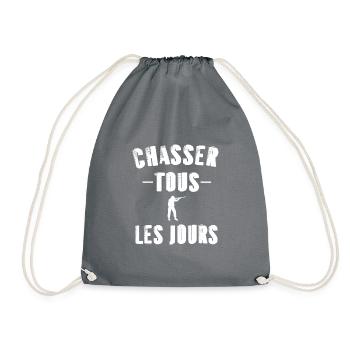 Chasser tous les jours t-shirt chasseur homme - Sac de sport léger - gris - Devant