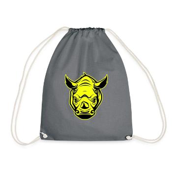 Icône de portrait de tête de rhinocéros - Sac de sport léger - gris - Devant