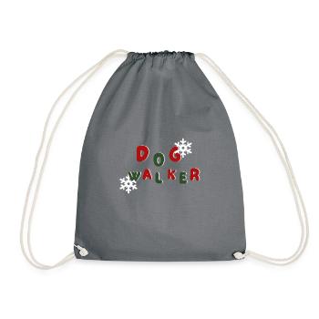Dog Walk - Christmas - Dog Lovers - Dogmas - Drawstring Bag - grey - Front