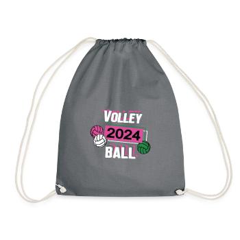 Volleyball 2024 Volleyballerin Volleyballspielerin - Turnbeutel - Grau - Vorne