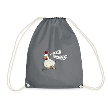 cadeau de femme fou de poulet chuchoteur fermier fermier - Sac de sport léger - gris - Devant