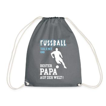 Fussballer Papa Fussball Bester Vater Geburtstag - Turnbeutel - Grau - Vorne
