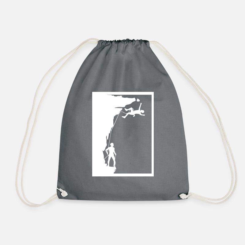 climbing - Drawstring Bag - grey