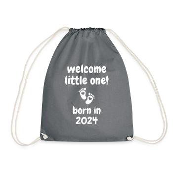 born in 2024 - Turnbeutel - Grau - Vorne