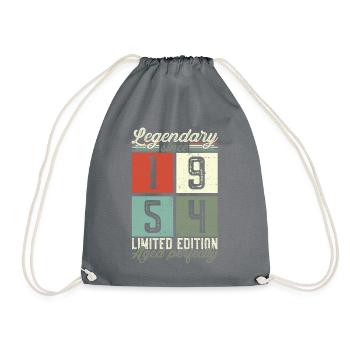 Legendary since 1954 68th birthday gift - Drawstring Bag - grey - Front