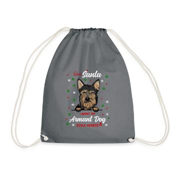 Armant Hund Hund Weihnachten Hunderasse - Turnbeutel - Grau - Vorne