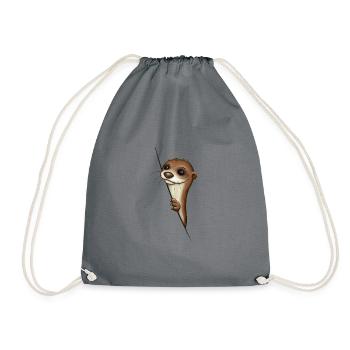 Funky Comic Otter Casual Cadeau de martre à l'eau - Sac de sport léger - gris - Devant