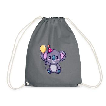 Koala Anniversaire Bébé - Sac de sport léger - gris - Devant