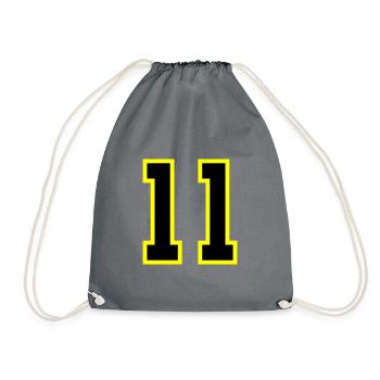 Maillot à 11 numéros - Sac de sport léger - gris - Devant