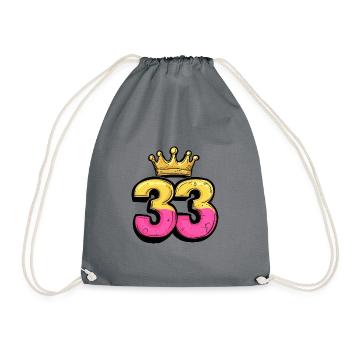 33 Nombre Couronne - Sac de sport léger - gris - Devant