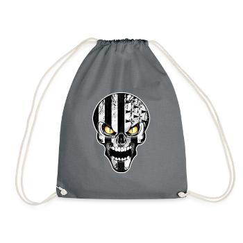 breizh skull 02 - Sac de sport léger - gris - Devant