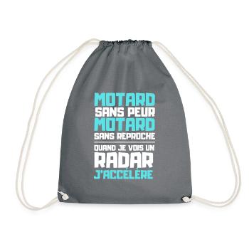 Motard sans peur - Sac de sport léger - gris - Devant