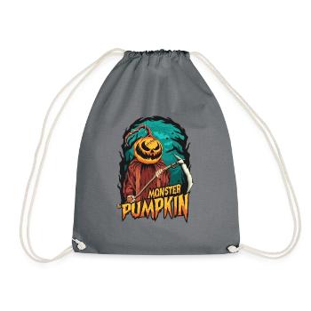 Halloween Pumpkin Horror - Drawstring Bag - grey - Front