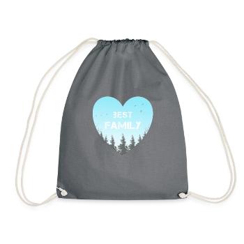 best family - Drawstring Bag - grey - Front