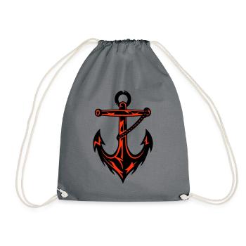 Anchor Harbor Icon - Drawstring Bag - grey - Front