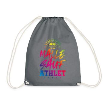 Malle Sauf Athlet Mallorca Party Spruch - Turnbeutel - Grau - Vorne