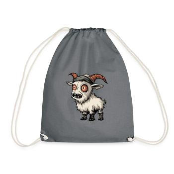 Chèvre de montagne Halloween Bande dessinée drôle - Sac de sport léger - gris - Devant
