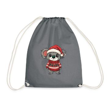 Bande dessinée de Noël Koala - Sac de sport léger - gris - Devant