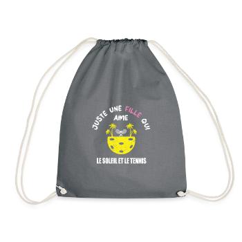 Juste une fille qui aime le soleil et le tennis - Sac de sport léger - gris - Devant
