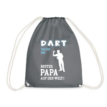Dart Bester Papa Vater Vatertag Geburtstag Darter - Turnbeutel - Grau - Vorne
