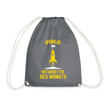 Spengler Mitarbeiter des Monats Spenglerei Kollege - Turnbeutel - Grau - Vorne