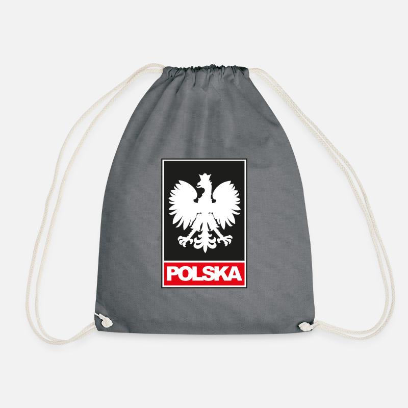 Polnischer Adler | Polska Geschenke - Turnbeutel - Grau