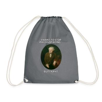Kant stop philosophizing - Turnbeutel - Grau - Vorne