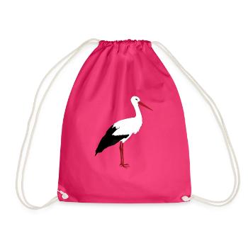 Stork stands - Drawstring Bag - fuchsia - Front