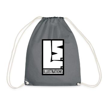 L.S.ILLUSTRATIONS LOGO - Turnbeutel - Grau - Vorne