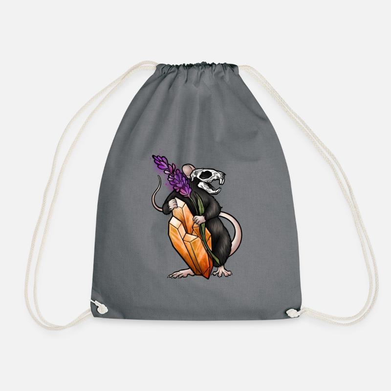 Mystical rat - Drawstring Bag - grey