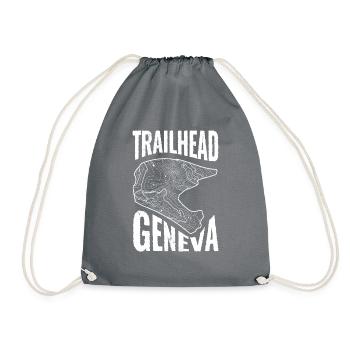 Mountain Bike T-Shirt Trailhead Geneva - Drawstring Bag - grey - Front