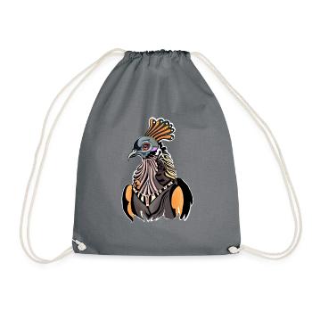 King Pigeon - Drawstring Bag - grey - Front