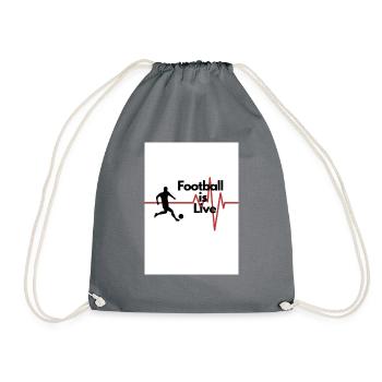 football is live - Turnbeutel - Grau - Vorne