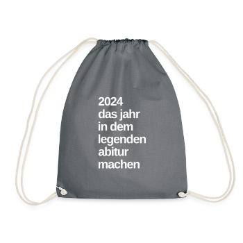 Abitur Abi - Turnbeutel - Grau - Vorne