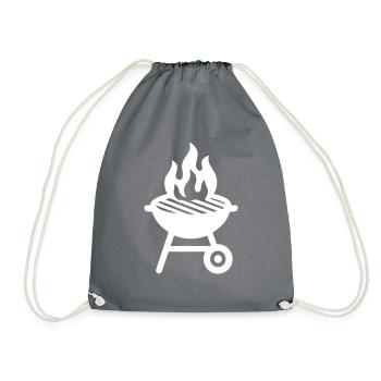Icône du gril - Sac de sport léger - gris - Devant