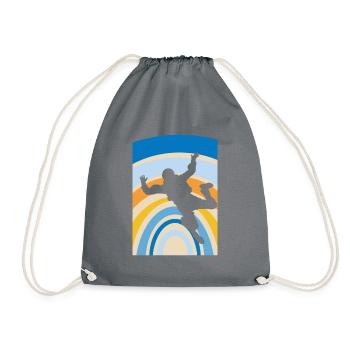 Skydiving Aviation Freefall - Drawstring Bag - grey - Front