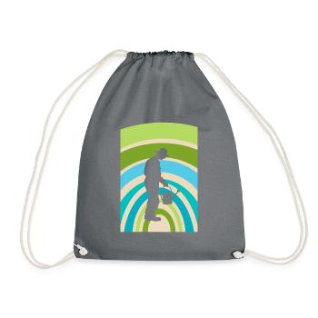 Flower Gardener - Drawstring Bag - grey - Front