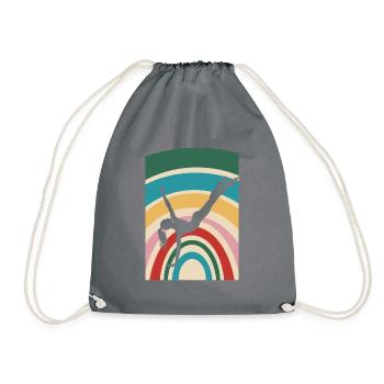 Handstand Gymnastics Trainer - Drawstring Bag - grey - Front