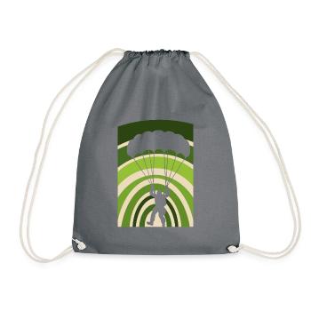 Skydiving Paragliding Adrenaline - Drawstring Bag - grey - Front