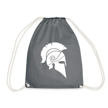 Symbole casque spartiate - Sac de sport léger - gris - Devant