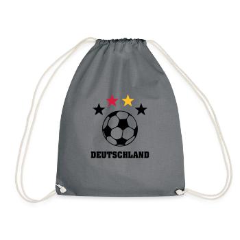 4 Sterne Weltmeister Deutschland 2014 - Turnbeutel - Grau - Vorne