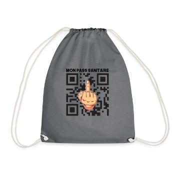 Mon pass sanitaire anti vaccin humour covid - Sac de sport léger - gris - Devant