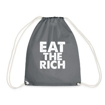 EAT the RICH light - Turnbeutel - Grau - Vorne