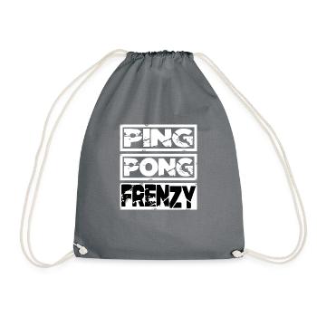 Happy Table Tennis Funny Quote Speed Challenges - Drawstring Bag - grey - Front