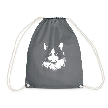 Chat, Motif De Chat - Sac de sport léger - gris - Devant