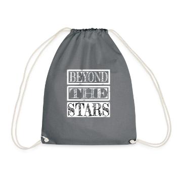 gift idea space exploration funny quote cool bday - Drawstring Bag - grey - Front