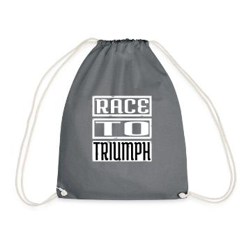 horse racing competitions present idea - Turnbeutel - Grau - Vorne
