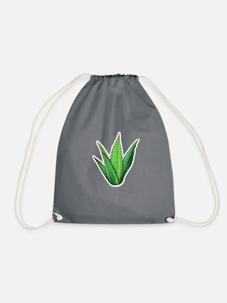 Aloe Vera - Turnbeutel - Grau