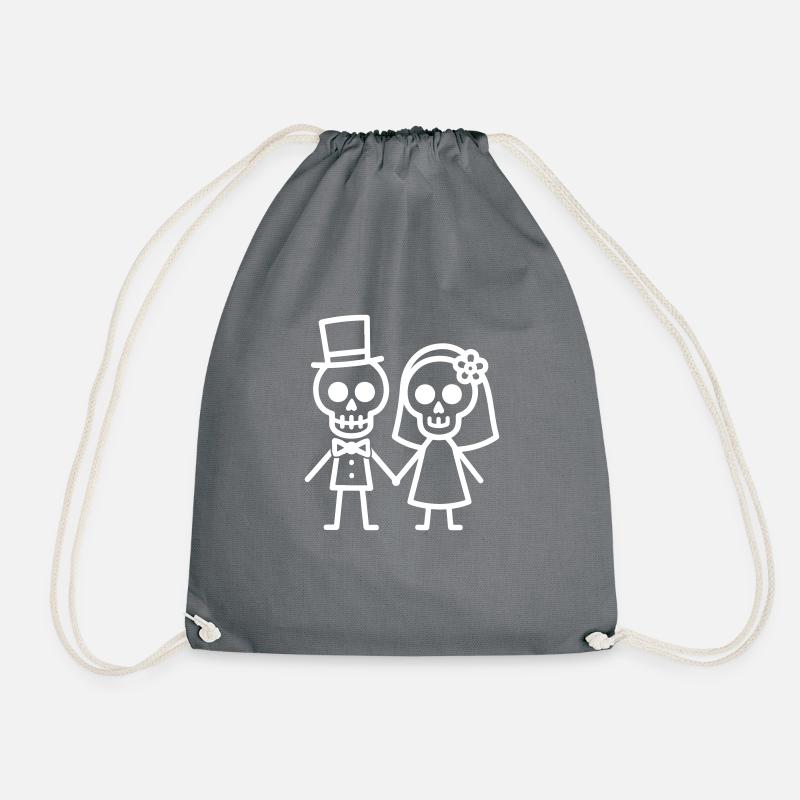 Hochzeit Ehepaar - Turnbeutel - Grau
