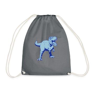 T-rex dinosaur - Drawstring Bag - grey - Front